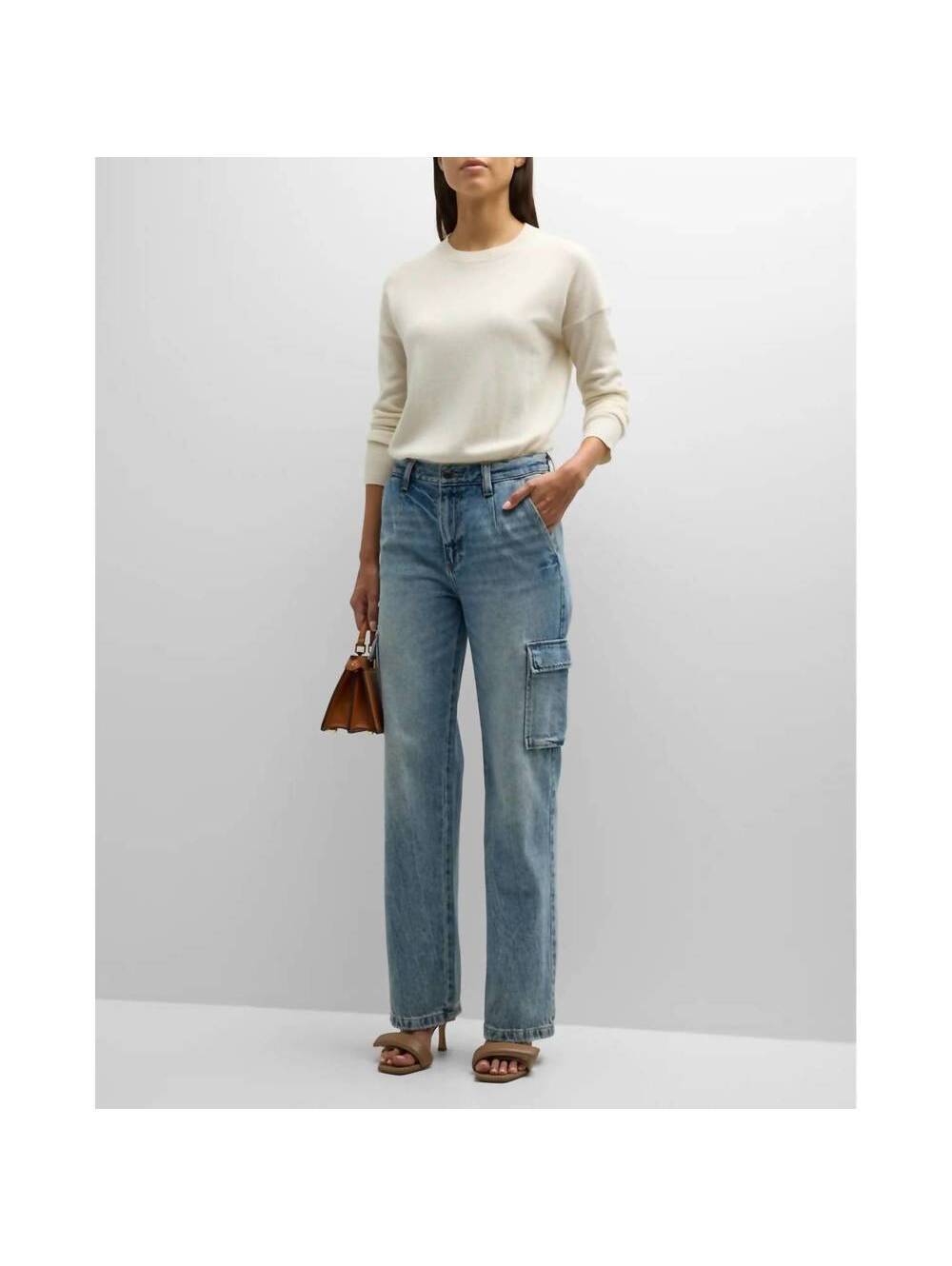 PISTOLA Bobbie Cargo Mid Rise Vintage Straight Jeans Regent Women’s Size 28